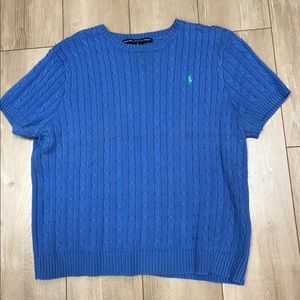 Cable knit golf sweater